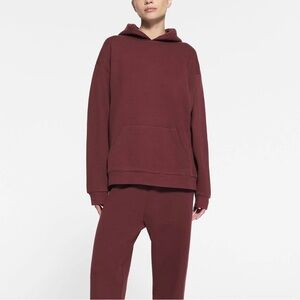 SKIMS NWOT Cotton Fleece Classic Hoodie Oxblood